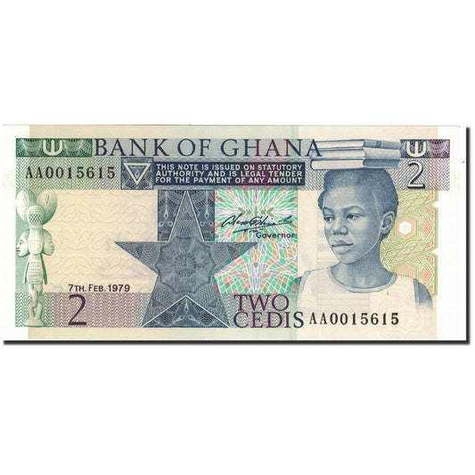 billete de banco, 
  
  Ghana, 
  
  2 cedis