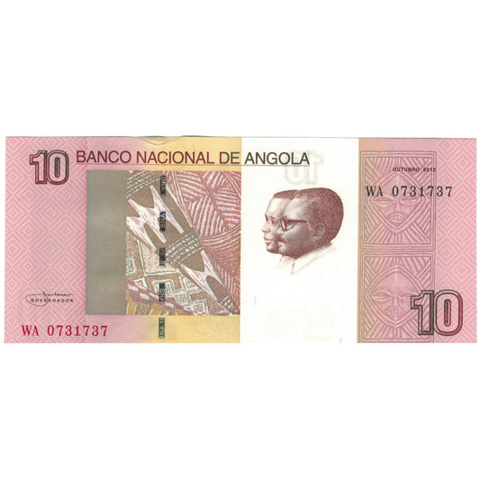 billete de banco, 
  
  Angola, 
  
  10 kwanzas