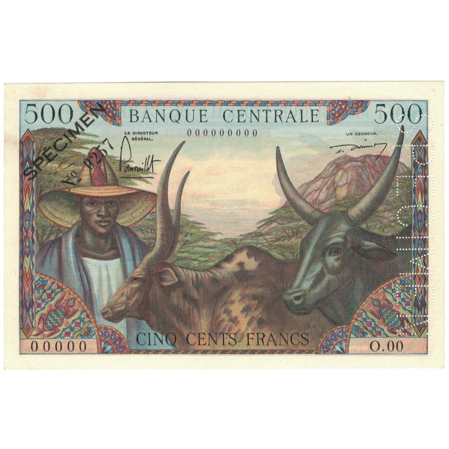 Billete de 500 francos de Camerún