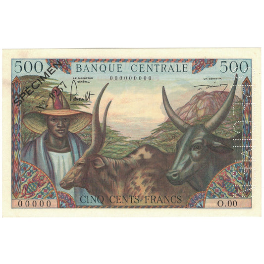 Billete de 500 francos de Camerún