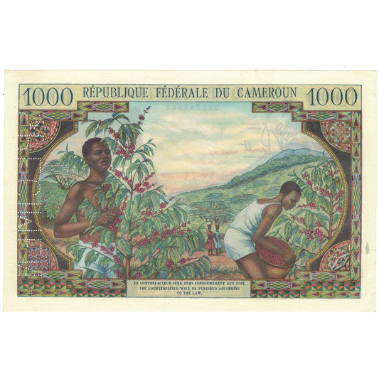 Billete de 1000 francos, Camerún
