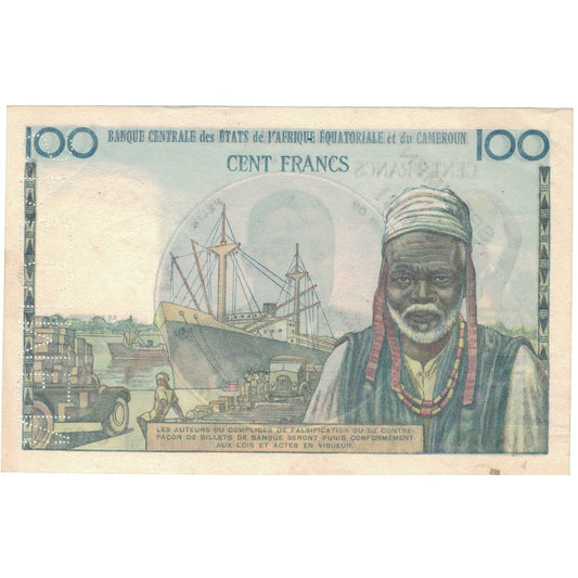 Billete de 100 francos de los Estados de África Central