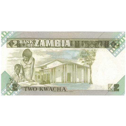 billete de banco, 
  
  Zambia, 
  
  2 kuachas