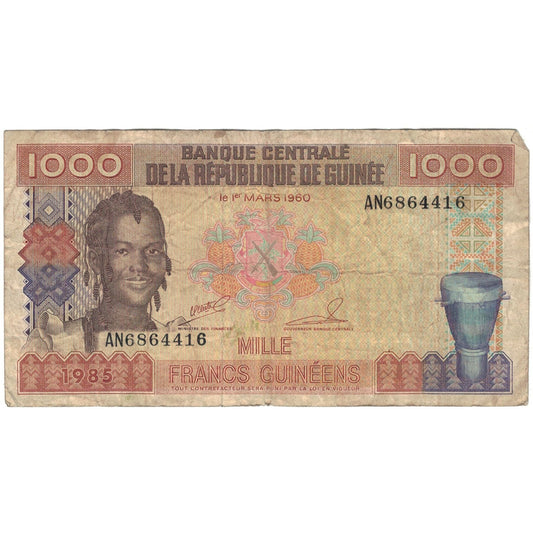 Billete de 1000 francos de Guinea