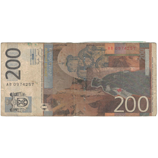 billete de banco, 
  
  Serbia, 
  
  200 dinares