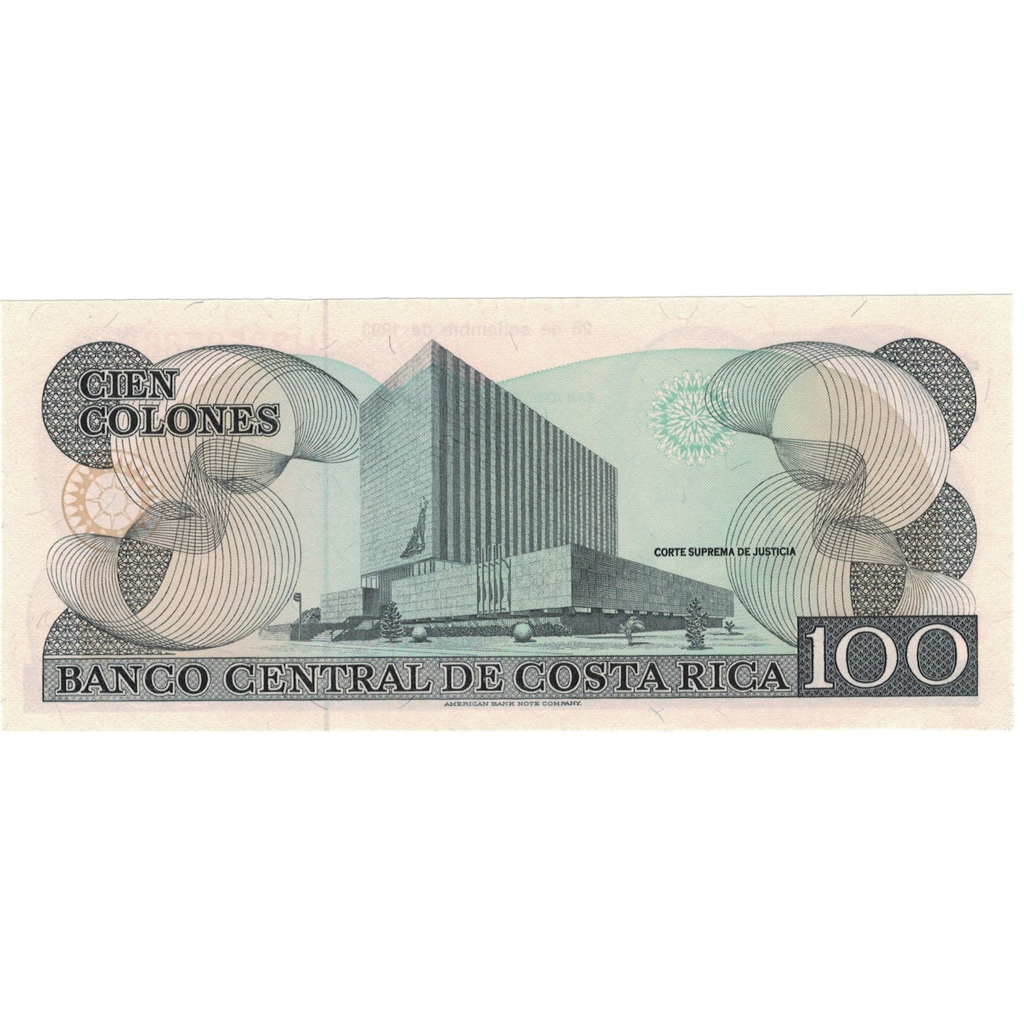 billete de banco, 
  
  Costa Rica, 
  
  100 colones