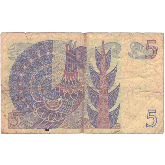 billete de banco, 
  
  Suecia, 
  
  5 coronas