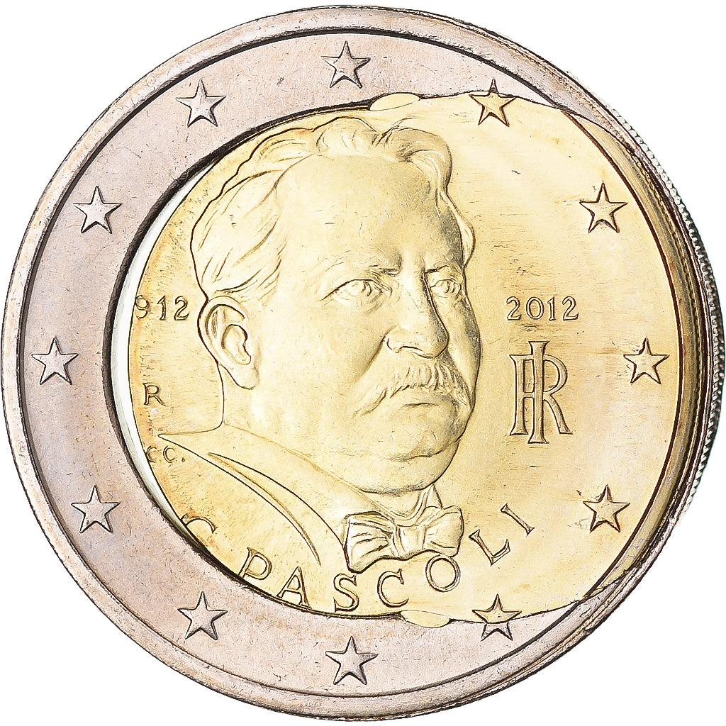 Italia, 
  
  2 euros, 
  
  Giovanni Pascoli