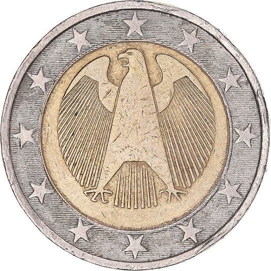 Alemania, 

2 euros, 

Estrella de prueba con filo de 2 euros
