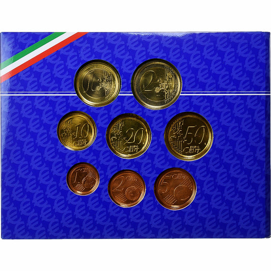 Italia, 
  
  Conjunto 1 ct. - 2 euros, 
  
  BU