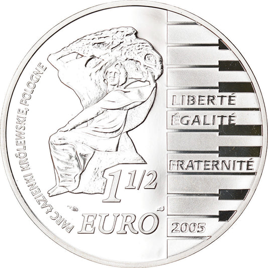 Francia, 
  
  1-1/2 euros, 
  
  Frédéric Chopin