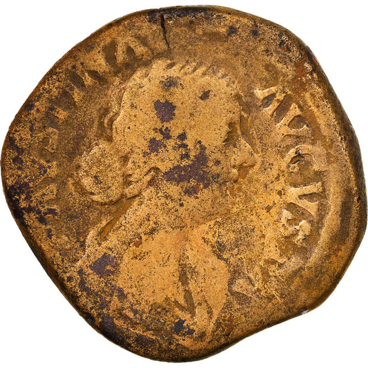 Acuñar, 
  
  Faustina II, 
  
  Sestercio