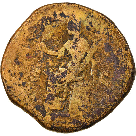 Acuñar, 
  
  Faustina II, 
  
  Sestercio