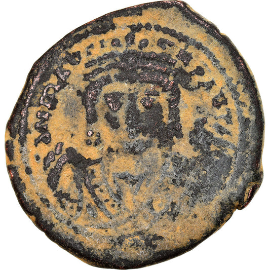 Mauricio Tiberio, 
  
  Follis, 
  
  595-596