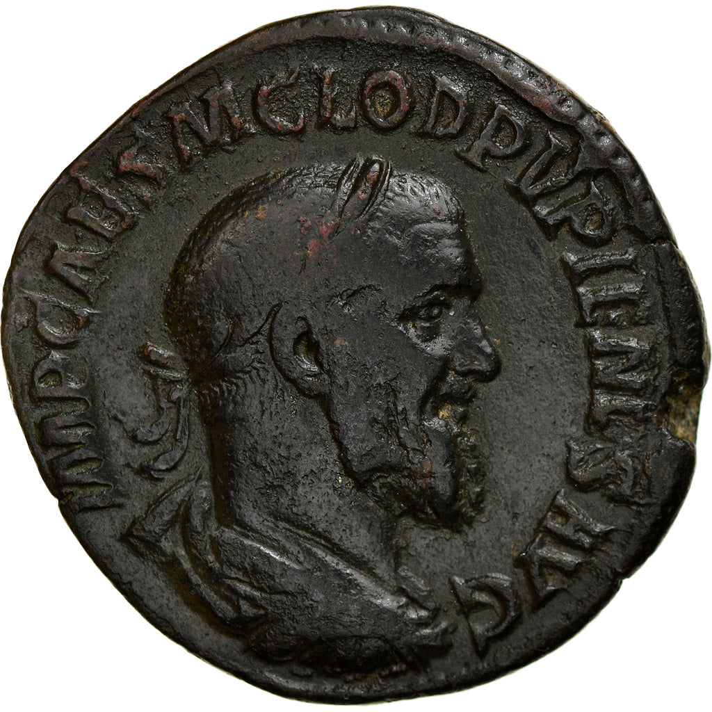 Acuñar, 
  
  Pupieno, 
  
  Sestercio