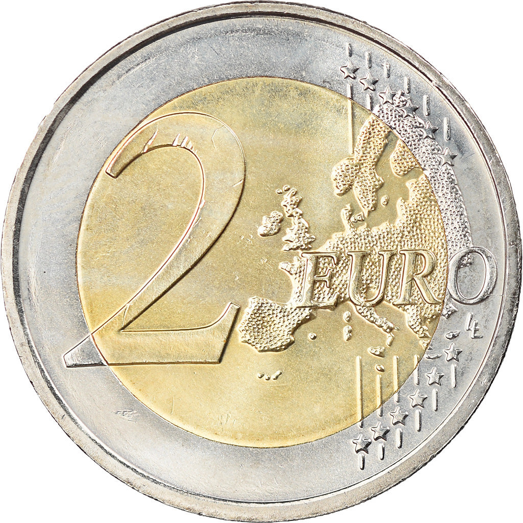 Eslovaquia, 
  
  2 euros, 
  
  Drapeau europeo