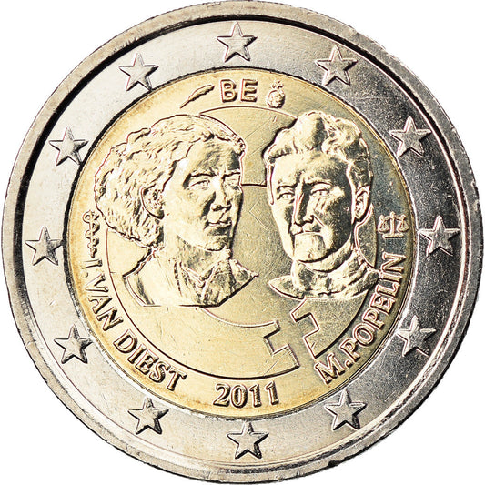 Bélgica, 
  
  2 euros, 
  
  Los derechos de la mujer