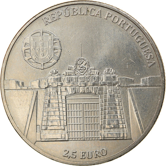 Portugal, 
  
  2-1/2 euros, 
  
  Fortificaciones de Elvas