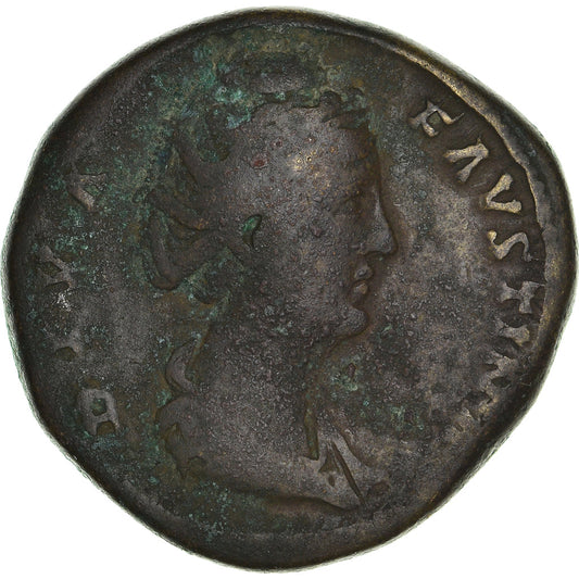Acuñar, 
  
  Faustina I, 
  
  Sestercio