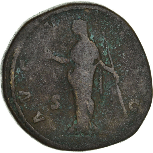 Acuñar, 
  
  Faustina I, 
  
  Sestercio