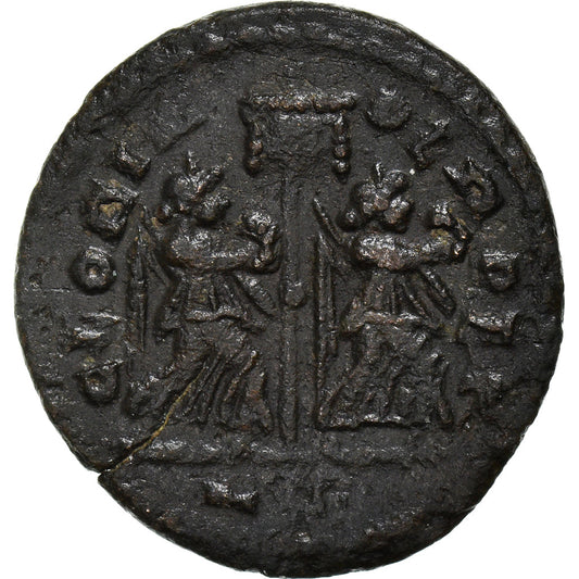 Acuñar, 
  
  Constantino I, 
  
  media follis