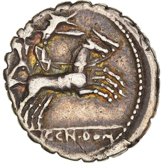 Acuñar, 
  
  cosconia, 
  
  Denario Serrato