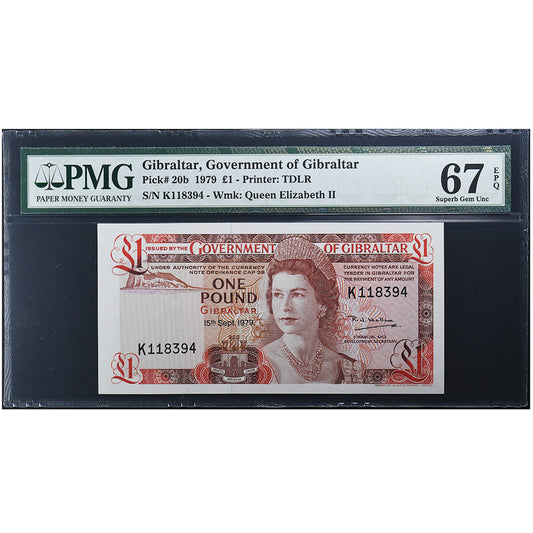 Gibraltar, 

1 libra, 

15/09/1979